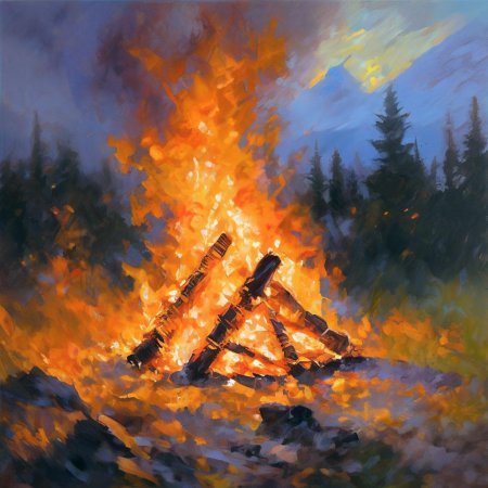 Огонь живопись