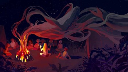 Костер иллюстрация