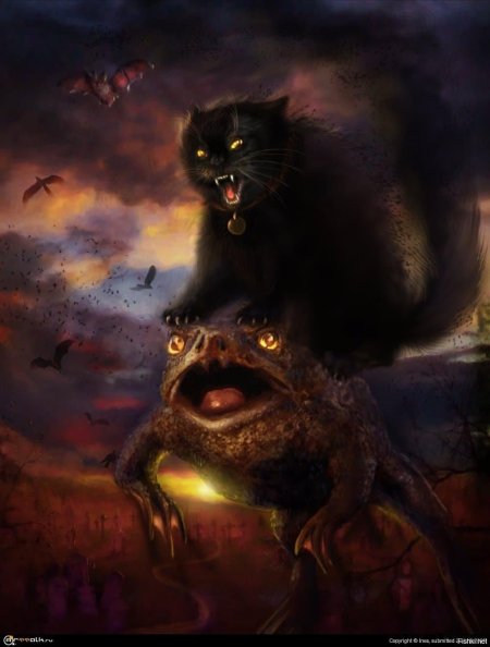 Фамильяр ведьмы черный кот