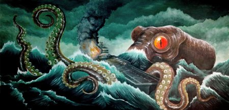 Гигантский осьминог убийца Кракен