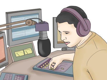 Радиоведущий иллюстрация