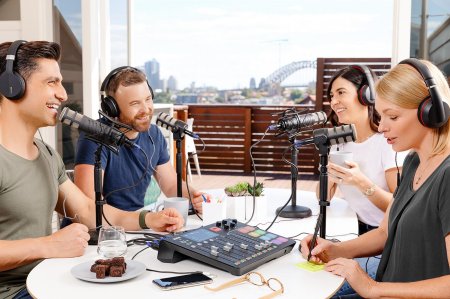 Запись подкаста в студии