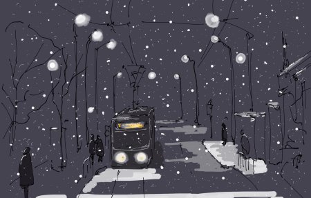 Снегопад арт