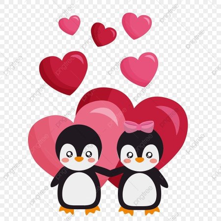 День Святого Валентина пингвины