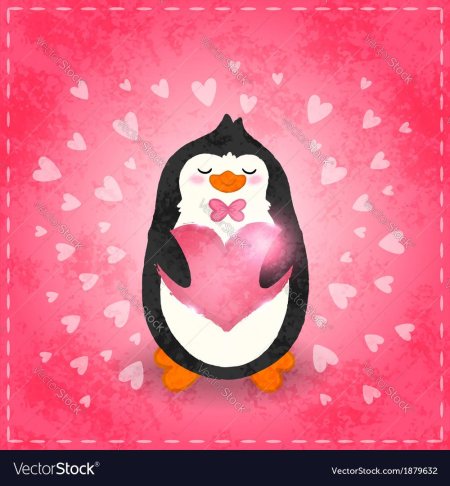 Пингвин с сердечком