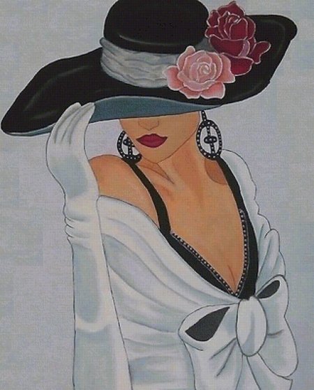 «Девушка в шляпе с цветами» (1865-1870)