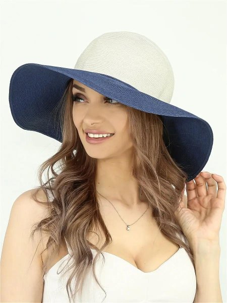 Шляпа женская летняя пляжная с широкими полями