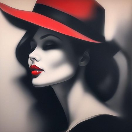 Рисунок девушка в шляпе