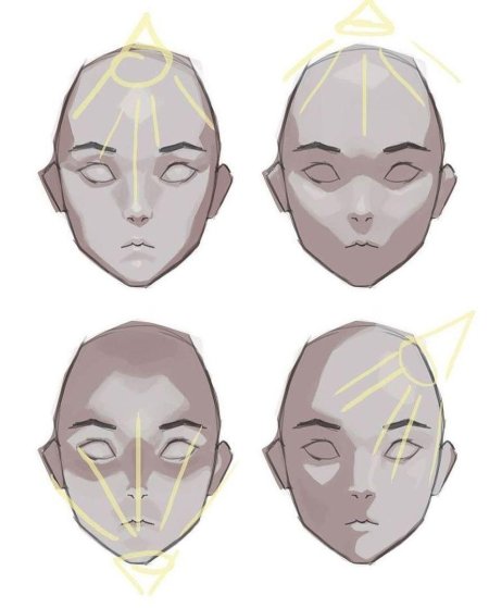 Светотень на лице