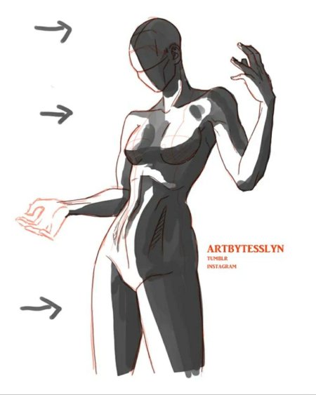 Девушка тело для художников референсы Светотень