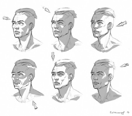 Референс освещение лица сбоку