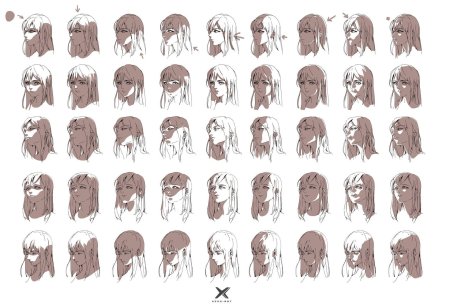 Тени на лице референс аниме