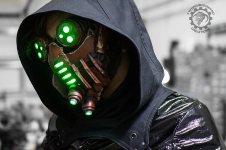 Cyberpunk 2077 неон противогаз