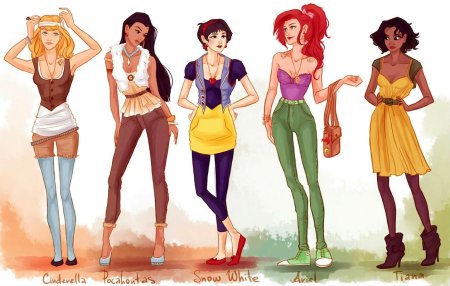 Принцессы Диснея хипстеры