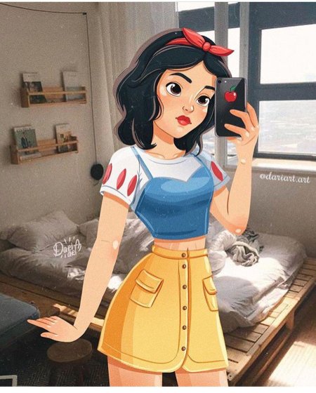 Принцессы дисней в современном стиле