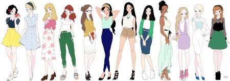 Принцессы диснея в современном мире