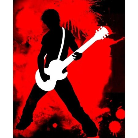 Гитарист силуэт