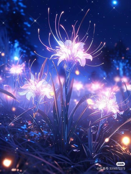 Волшебные светящиеся цветы