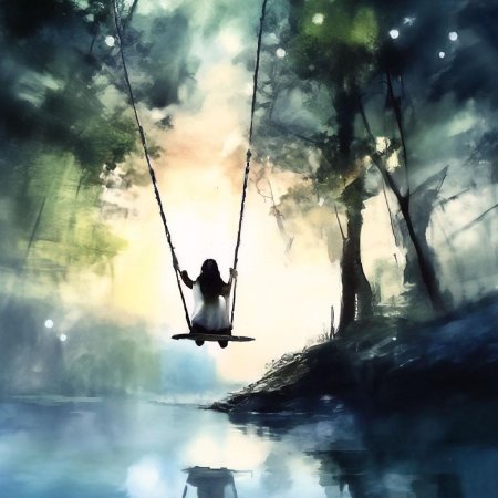 Девушка на качели