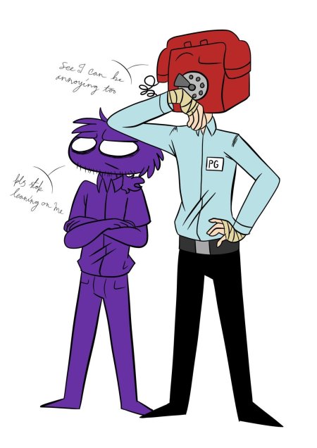 Purple guy and Phone guy