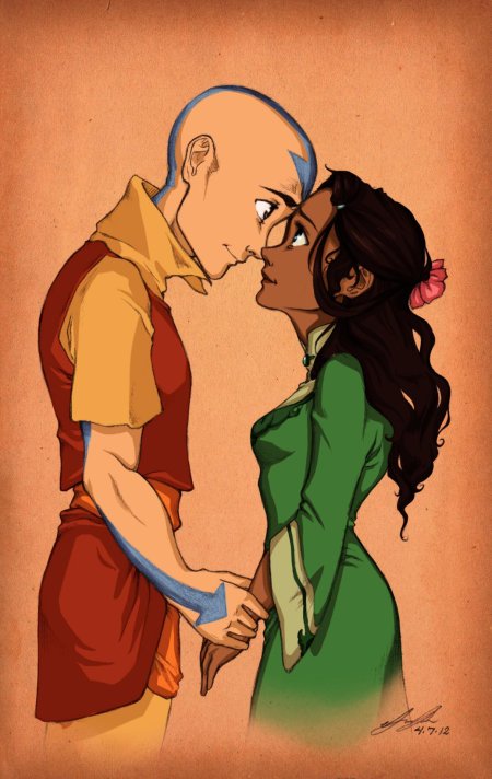 Аанг и Катара любовь