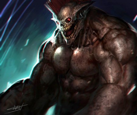 Мускулистый демон