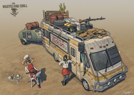 Арт рисунки постапокалипсиса кухня