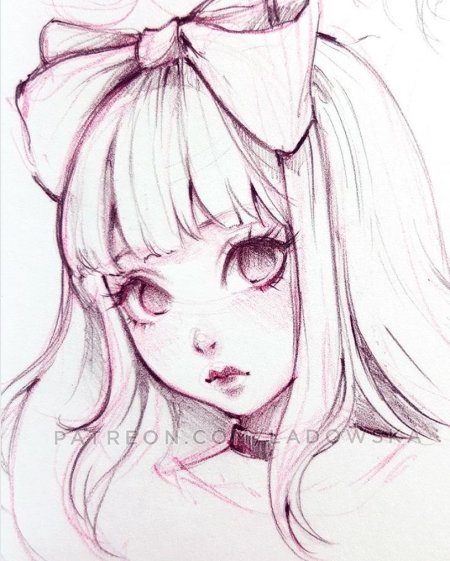 Аниме рисунки карандашом
