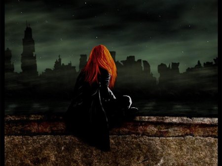 Рыжая ведьма со спины