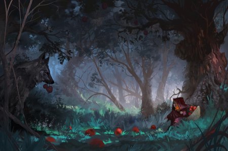 Красная шапочка в лесу