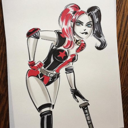 Харли квинн набросок