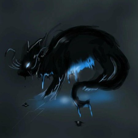 Фамильяр демон волк арт