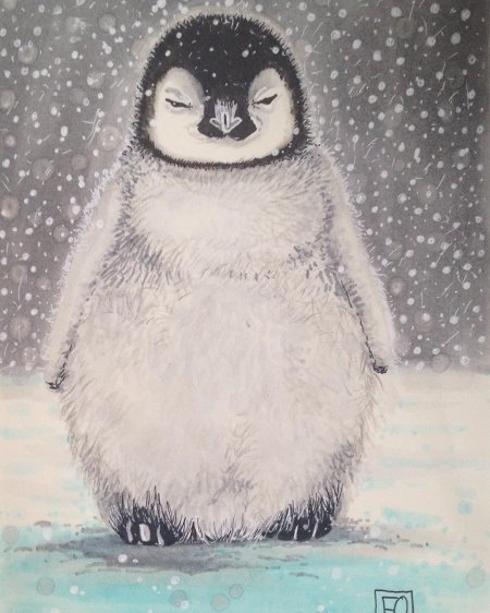 Пингвиненок арт