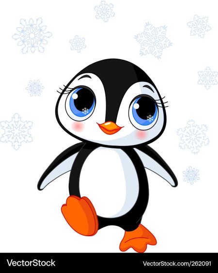 Пингвины милые мультяшные
