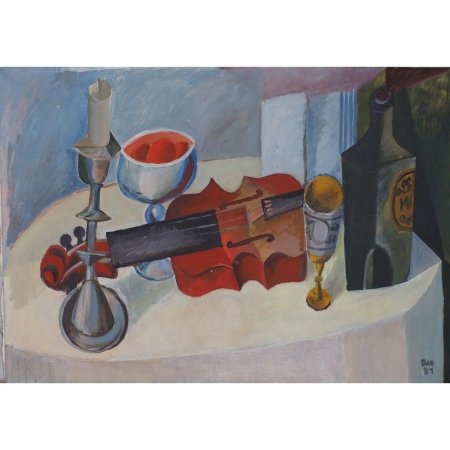 Натюрморт со скрипкой живопись