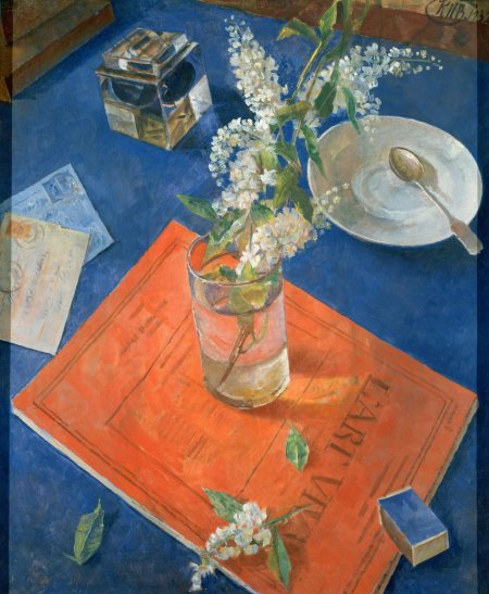 Кузьма Петров-Водкин "черемуха в стакане", 1932