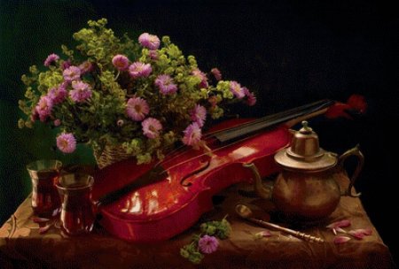 Натюрморт с музыкальными инструментами