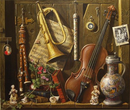Александр Маслак натюрморт с флейтой