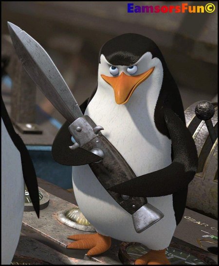 Пингвины из мадагаскара рико с ножами