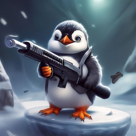 Пингвин с автоматом