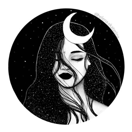 Луна эскиз