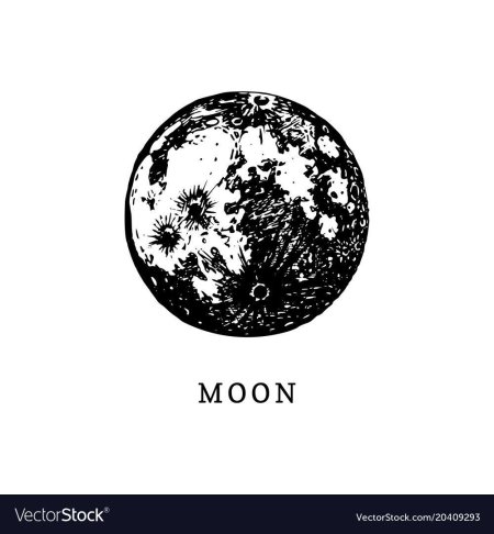Луна рисунок