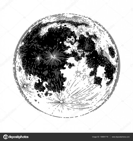 Графическое изображение Луны