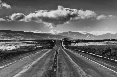 Дорога черно белая