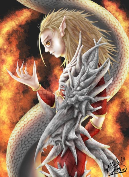 Получеловек полудракон аниме