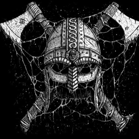 Череп в шлеме викинга