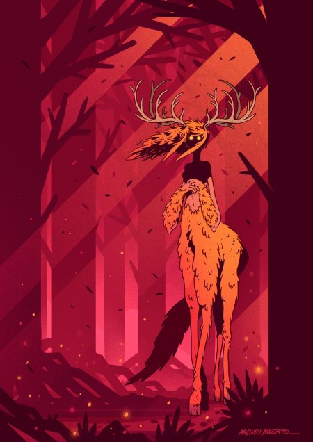 Огненный олень