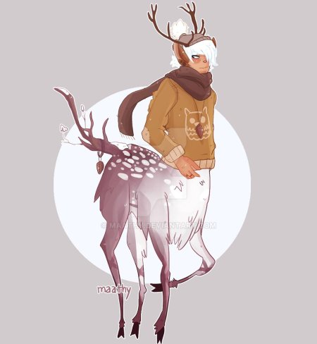 Парень с оленьими рогами