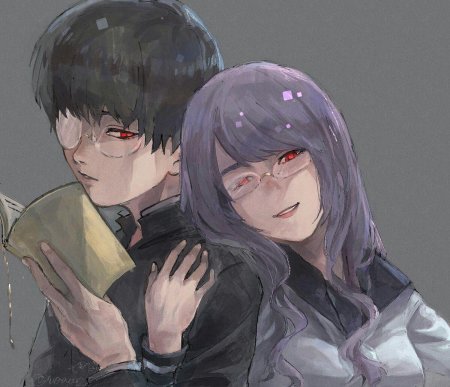 Ризе Камиширо и Канеки Кен