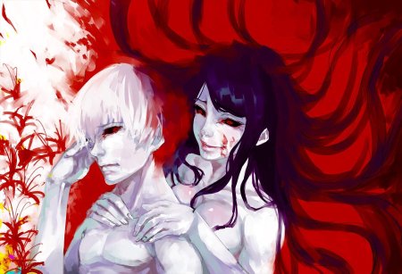 Ризе Камиширо и Канеки Кен